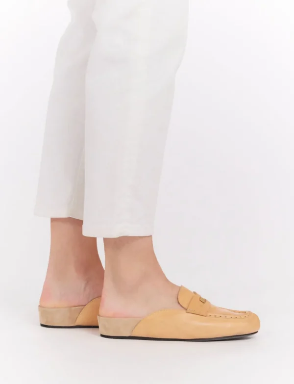 Cheap Ines de la Fressange Paris Moccasin mule Flavie natural leather