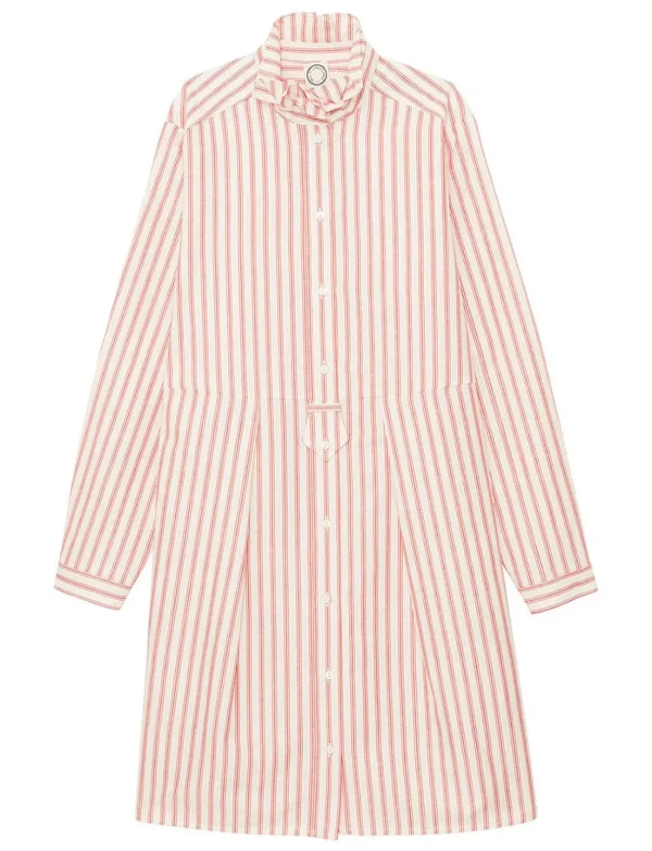 Store Ines de la Fressange Paris Monica dress in red and white striped linen