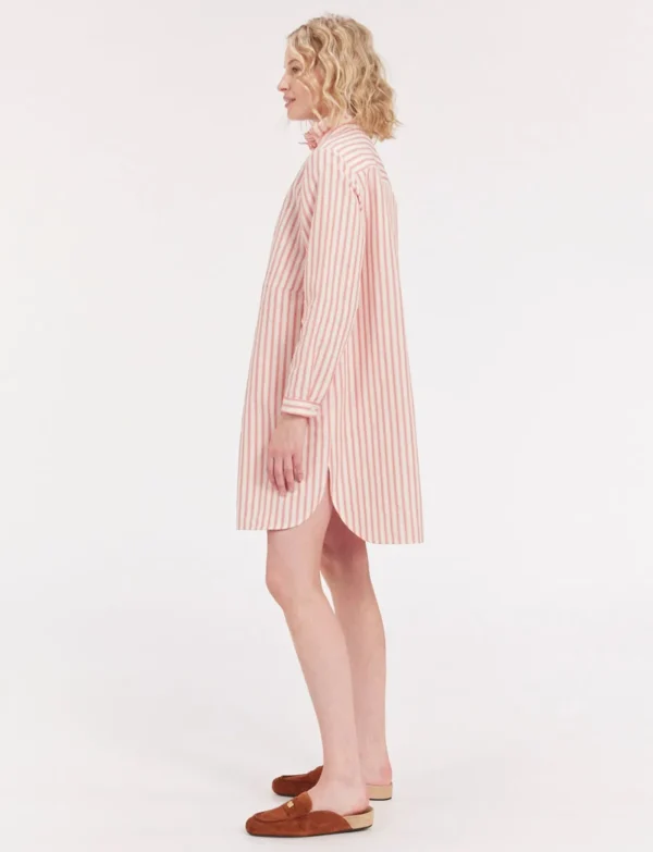 Store Ines de la Fressange Paris Monica dress in red and white striped linen