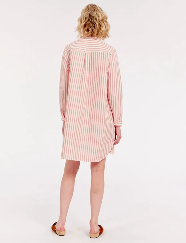 Store Ines de la Fressange Paris Monica dress in red and white striped linen