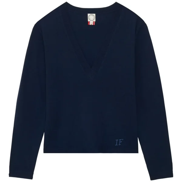 Outlet Ines de la Fressange Paris Morgana navy sweater