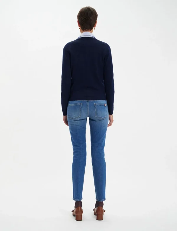 Outlet Ines de la Fressange Paris Morgana navy sweater