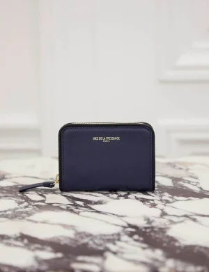 Clearance Ines de la Fressange Paris Navy blue Marcia wallet