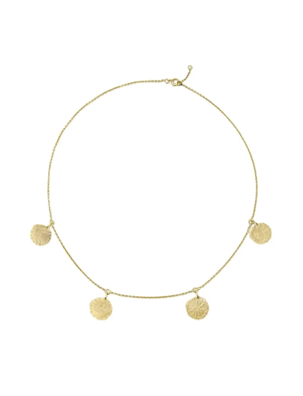 Clearance Ines de la Fressange Paris Necklace Lutece 4 gold-plated motives