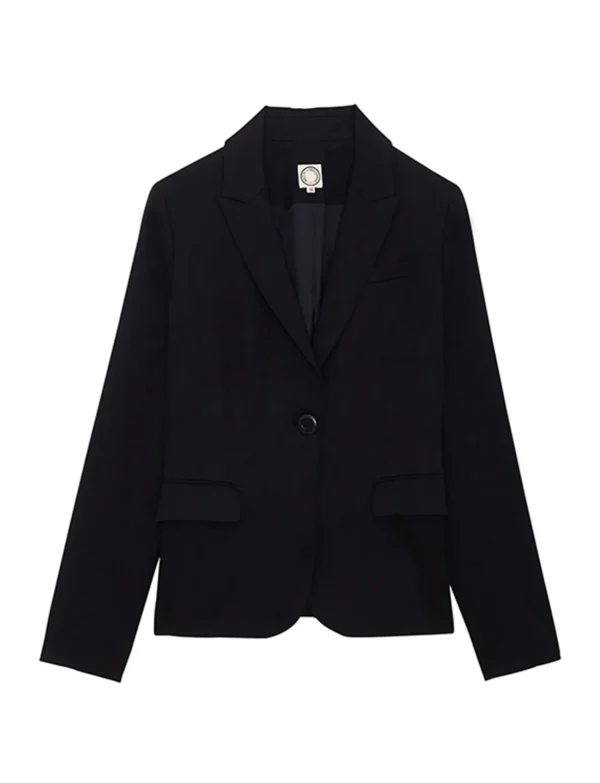 Cheap Ines de la Fressange Paris Nicoletta jacket in navy blue wool