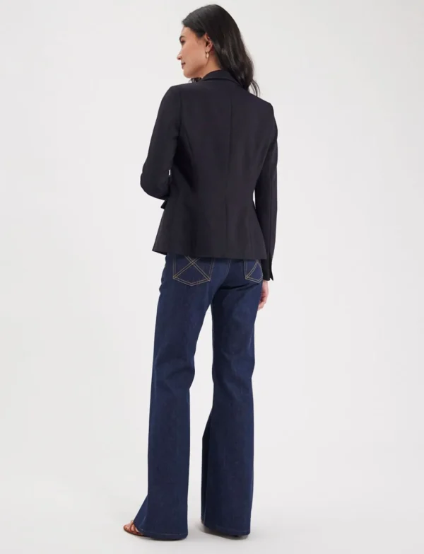 Best Ines de la Fressange Paris Nicoletta jacket in navy blue wool