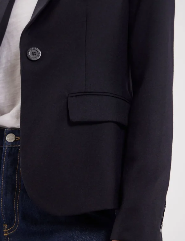 Best Ines de la Fressange Paris Nicoletta jacket in navy blue wool