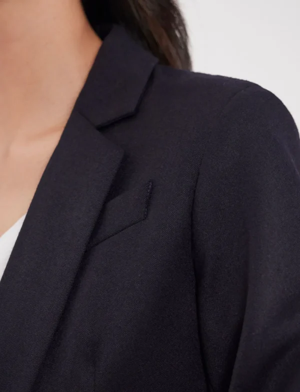 Best Ines de la Fressange Paris Nicoletta jacket in navy blue wool