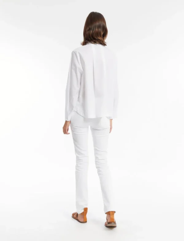 Cheap Ines de la Fressange Paris Noa white cotton top