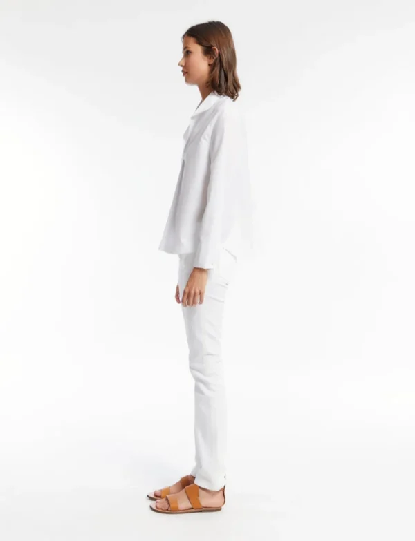 Cheap Ines de la Fressange Paris Noa white cotton top