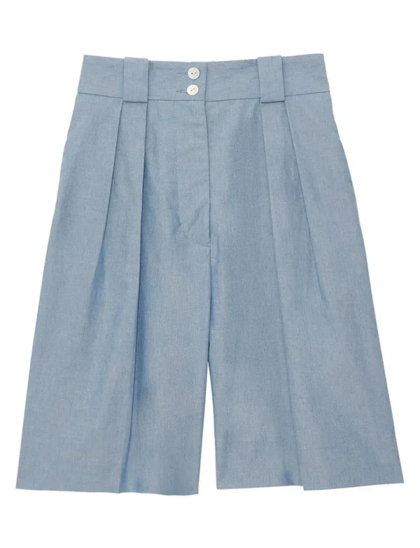 Shop Ines de la Fressange Paris Odette blue shorts