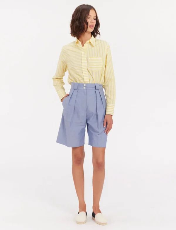 Shop Ines de la Fressange Paris Odette blue shorts