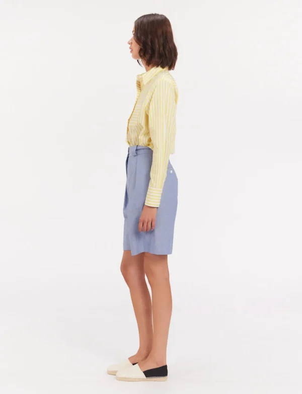 Shop Ines de la Fressange Paris Odette blue shorts