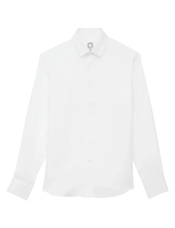 Discount Ines de la Fressange Paris Olivier white linen shirt for men