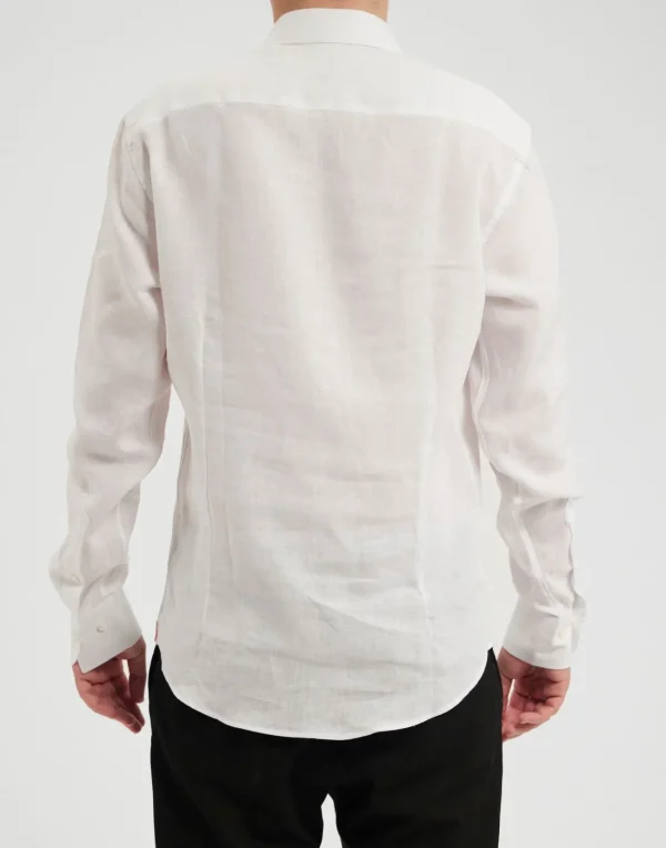 Discount Ines de la Fressange Paris Olivier white linen shirt for men