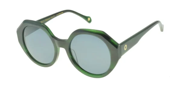 Discount Ines de la Fressange Paris Ornella marbled green sunglasses