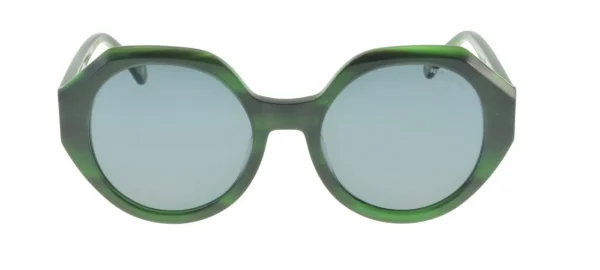 Discount Ines de la Fressange Paris Ornella marbled green sunglasses