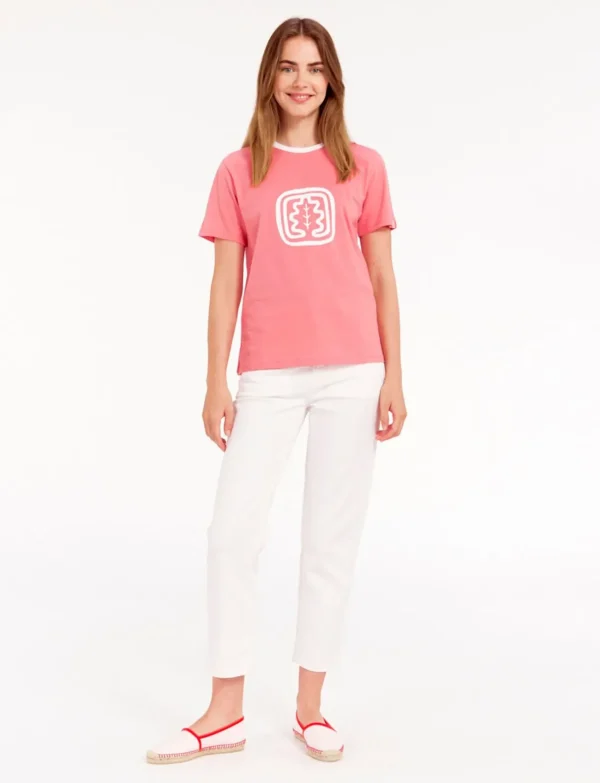 Online Ines de la Fressange Paris Oscar round neck tee-shirt pink