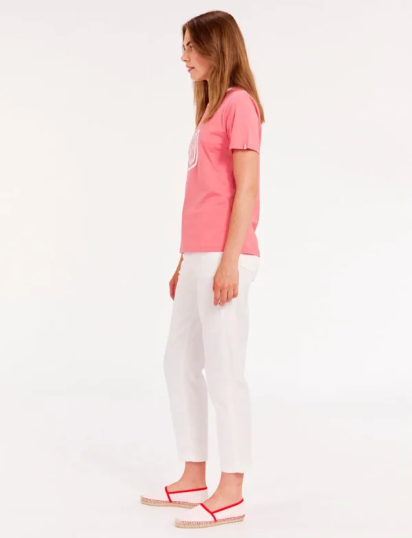 Online Ines de la Fressange Paris Oscar round neck tee-shirt pink