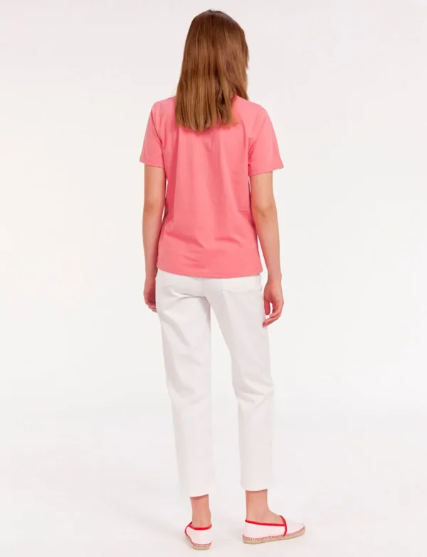 Online Ines de la Fressange Paris Oscar round neck tee-shirt pink