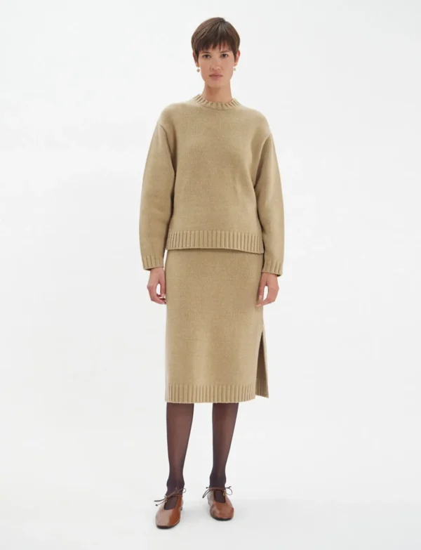 Discount Ines de la Fressange Paris Paulin sweater in camel wool