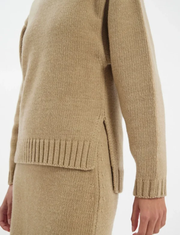 Discount Ines de la Fressange Paris Paulin sweater in camel wool