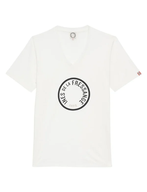 Best Sale Ines de la Fressange Paris Pia Tee Shirt white black logo