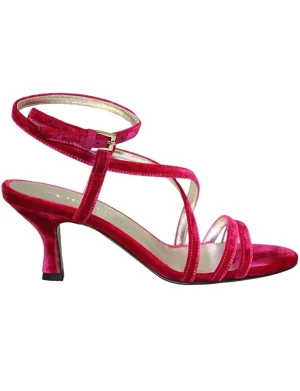 Clearance Ines de la Fressange Paris Pink velvet sandals