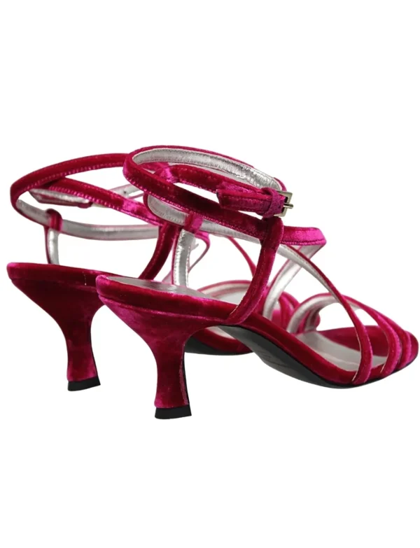 Clearance Ines de la Fressange Paris Pink velvet sandals