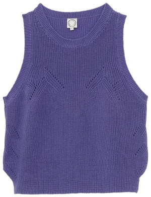 Sale Ines de la Fressange Paris Purple Agatha sleeveless sweater