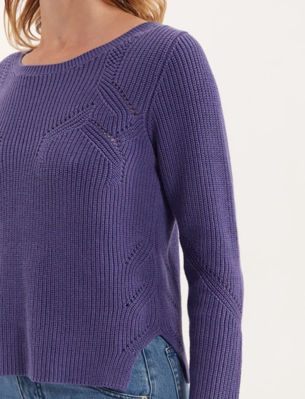 Outlet Ines de la Fressange Paris Purple Agathe sweater