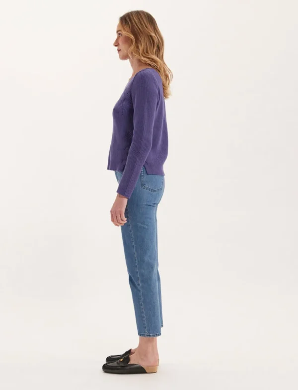 Outlet Ines de la Fressange Paris Purple Agathe sweater