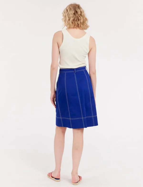 Discount Ines de la Fressange Paris Rachel blue skirt