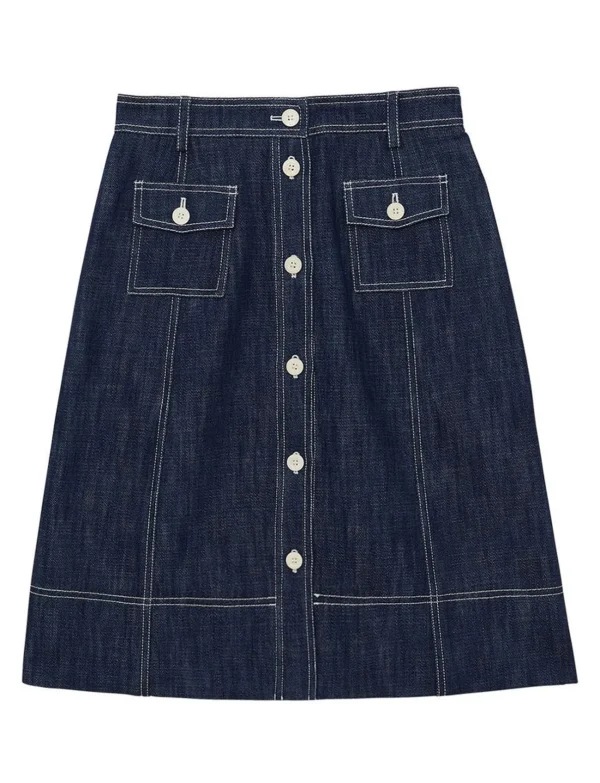 Best Ines de la Fressange Paris Rachel denim skirt