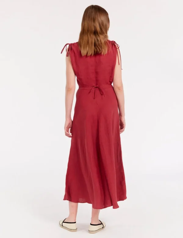 Clearance Ines de la Fressange Paris Raspberry linen dress Violine