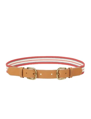 Store Ines de la Fressange Paris Red and white Adeline belt