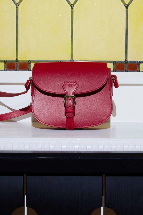 Flash Sale Ines de la Fressange Paris Red Baby Flâneur handbag