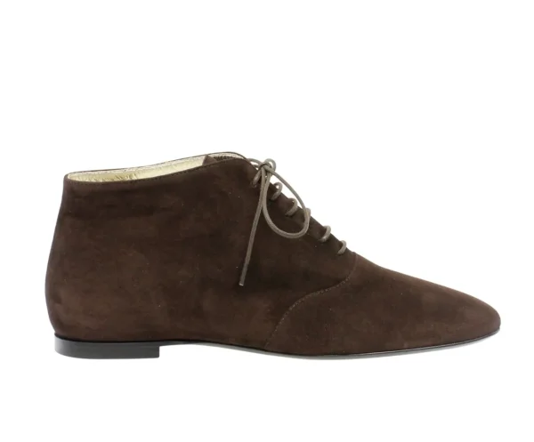 New Ines de la Fressange Paris Richelieu in brown suede leather