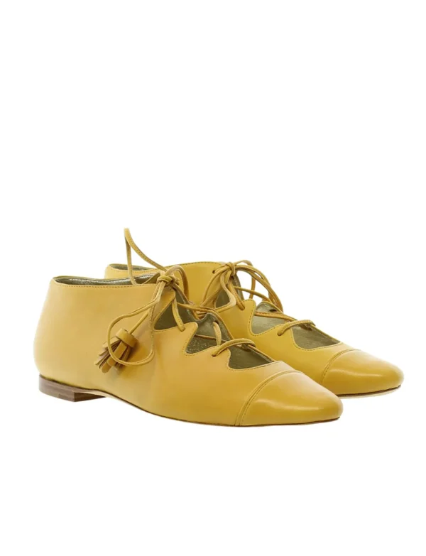 Best Sale Ines de la Fressange Paris Richelieu open yellow