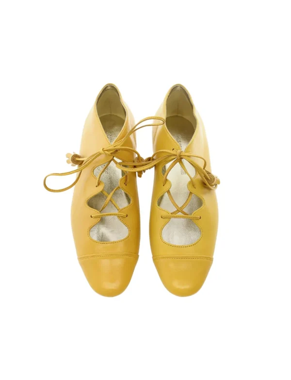 Best Sale Ines de la Fressange Paris Richelieu open yellow