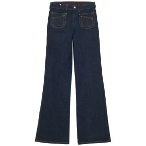 New Ines de la Fressange Paris Rick Denim Navy Jeans