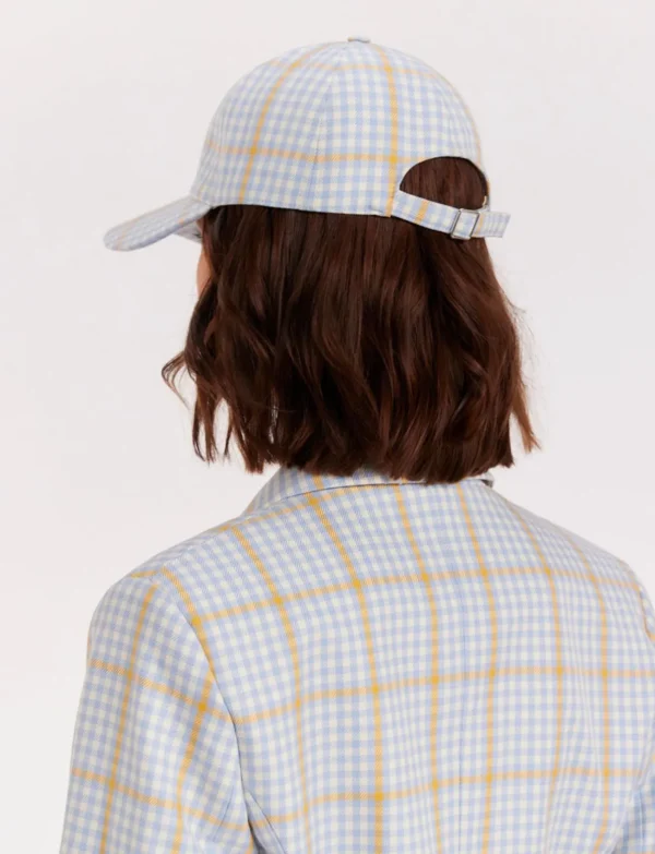 Best Sale Ines de la Fressange Paris Roma checkered cap