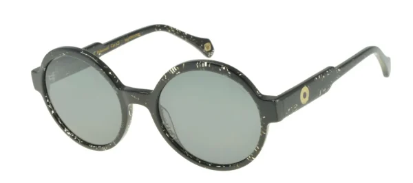 Cheap Ines de la Fressange Paris Scarlett black marbled sunglasses