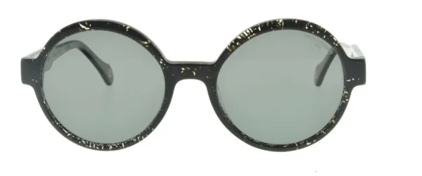 Cheap Ines de la Fressange Paris Scarlett black marbled sunglasses