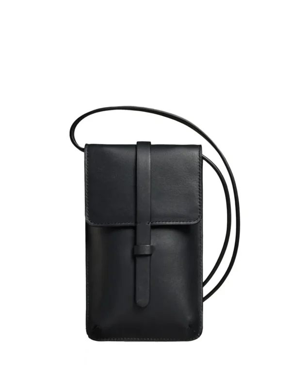 Fashion Ines de la Fressange Paris Smartphone Bag Léonore black leather