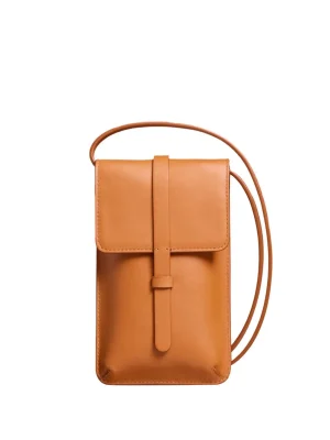 Cheap Ines de la Fressange Paris Smartphone Bag Léonore camel leather