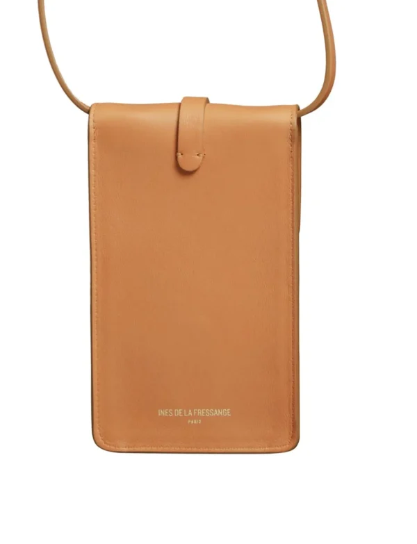 Cheap Ines de la Fressange Paris Smartphone Bag Léonore camel leather