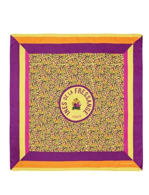 Cheap Ines de la Fressange Paris Stockholm yellow printed with flowers scarf