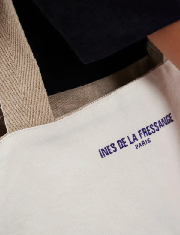 Clearance Ines de la Fressange Paris Tote bag Lila ecru