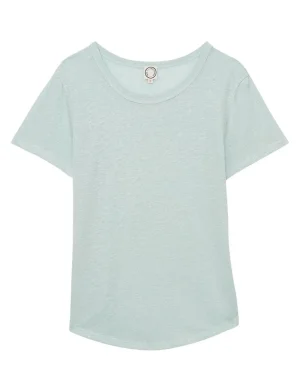 Flash Sale Ines de la Fressange Paris Turquoise linen Lison T-shirt